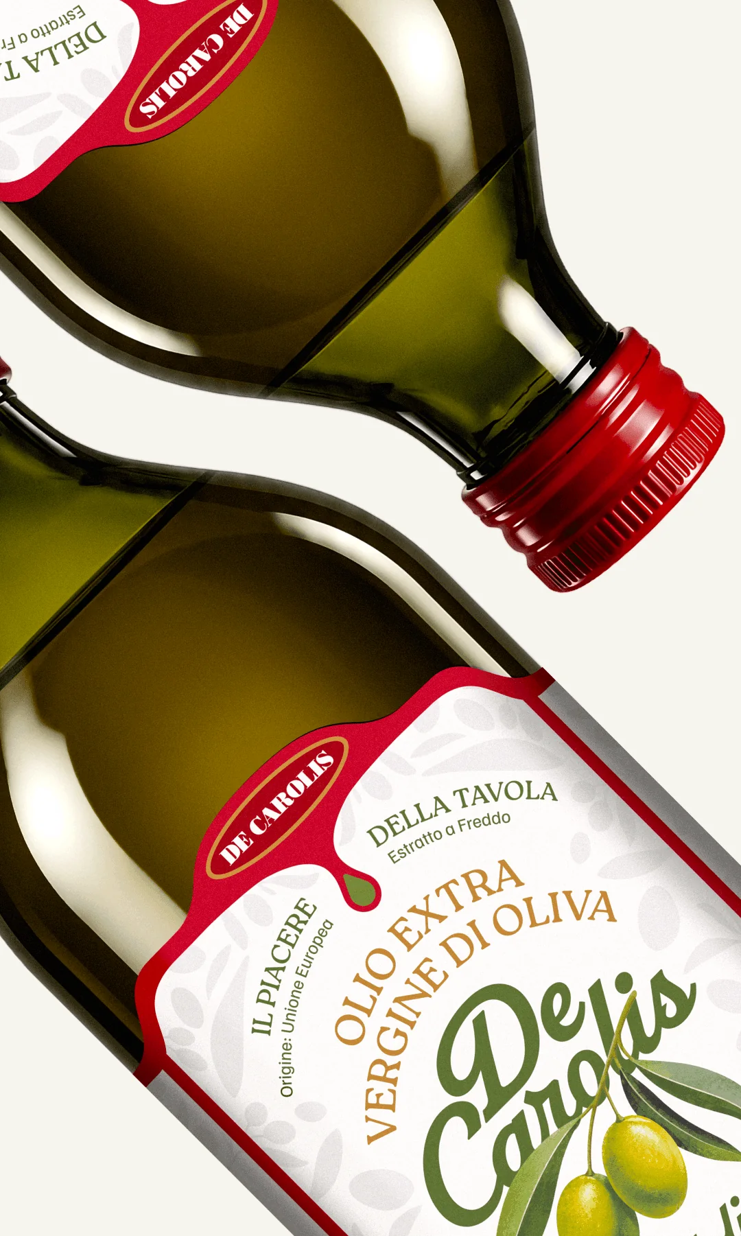 Bottiglie De Carolis della linea Il piacere della tavola